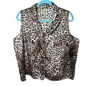 Vintage 2 P Set Secret Treasures Silky Animal Print Sleep Set - Size XL